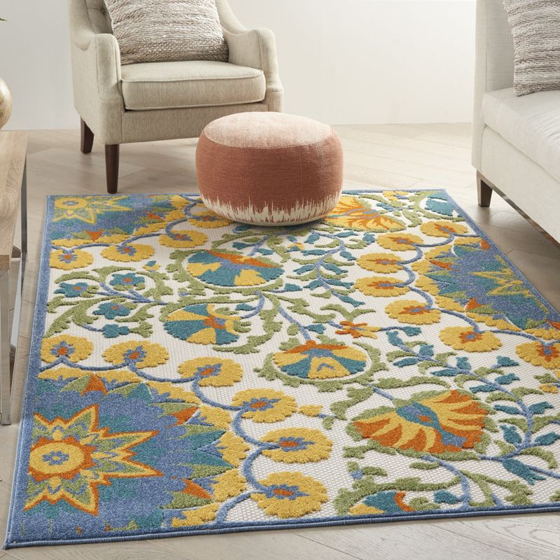 Nourison Aloha Transitional Floral Outdoor Area Rug, 2 of 10