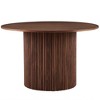 NicBex Natural Round Fluted Side Wooden Coffee Table,Mid-Century Circle Dining Table,Center Table for Living Room - 2 of 4