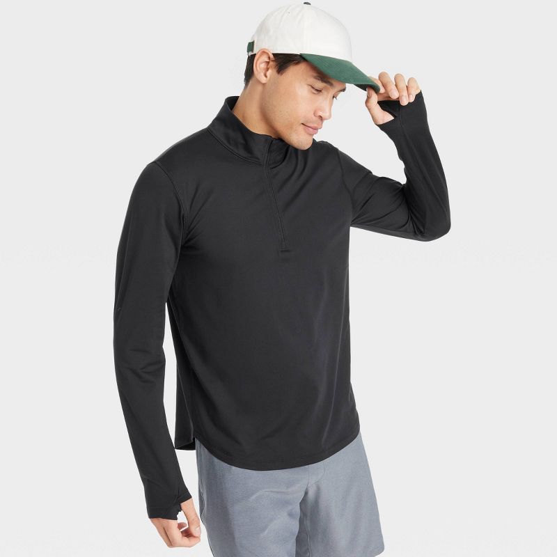 Men's Lightweight ¼ Zippered Athletic Top - All In Motion™, 3 of 4