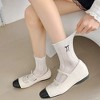 Anna-Kaci Women's 6-Pack Ruffle Trim Crew Socks with Ribbed Texture and Delicate Bow Accent - 4 of 4