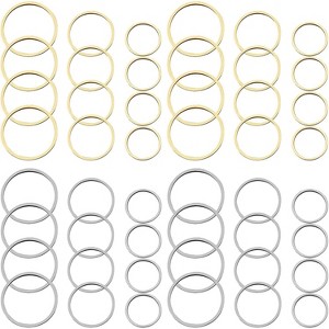 Circle Earring Hoops Supply - 80Pcs Mixed Sizes & Colors for DIY Jewelry Crafting and Design - 1 of 4