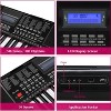 GLARRY 61-Key Portable Electronic Piano Keyboard for Beginner w/Lighted Keys, LCD Screen, Microphone, Headphones, 3 Teaching Modes, Built-In Speakers - 3 of 4