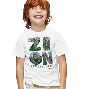 Zion National Park Classic Kids T Shirt For Youth White - 1 of 4
