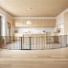 VEVOR Baby Gate, 192 Inches Extra Wide, 28 Inches High 8-Panel Foldable Dog Gate, One-Hand Open, Install Between Two Walls or As a Fence, Black - 2 of 4