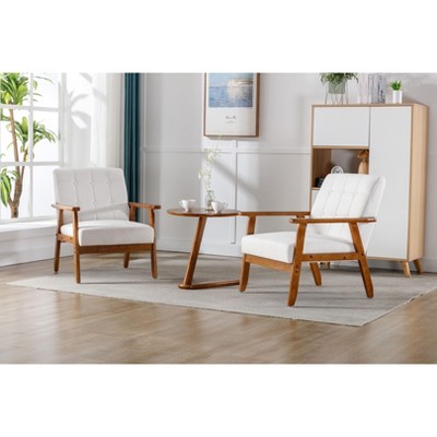 NicBex Accent Chair Set of 2 with Side Table Mid Century Modern Lounge Chair Comfy Chair Arm Chair for Living Room