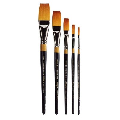 Kingart 5ct Original Gold One Stroke Brush Set