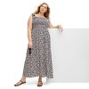 Women's Smocked Tie Strap Neutral Poppy Midi Dress - DVF for Target - 4 of 4