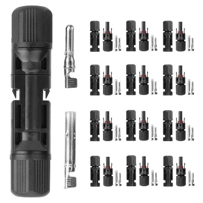 iMountek"10 Pairs Solar Panel Connectors Male/Female IP67 Waterproof Wire Adapter for Solar Systems"Black