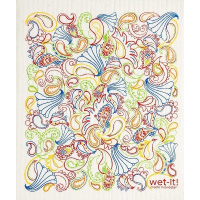 Wet It Dishcloth, Paisley Multi; Pai