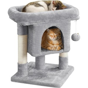 Heybly 23.5in Cat Tree Tower, Cat Condo with Sisal-Covered Scratching Posts, Cat House Activity Center Furniture - 1 of 4