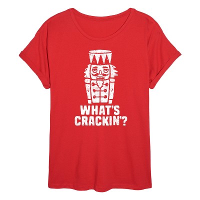Women's - Instant Message - Whats Crackin Oversized Graphic T-Shirt