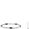 Steeltime Men's two tone stainless steel bar & box chain bracelet. Color Option: Black, Gold - 3 of 4