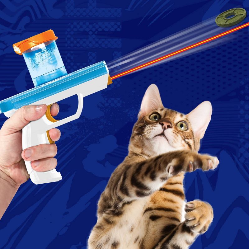 Nerf Cat 7.88&#34; Catnip Blaster with Discs Cat Toy - 4ct, 2 of 6