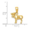 Black Bow Jewelry 14k Yellow Gold Small 3D Polished Moose Profile Pendant - 4 of 4