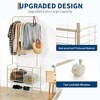 GustoWave 3-in-1 Laundry Cart with Hanging Rack, Metal Laundry Basket with Wheels, Gold - 4 of 4