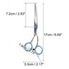 Unique Bargains Convenient Pet Scissors 5.5 Inches Silver Tone Blue 1 Pc - 2 of 4