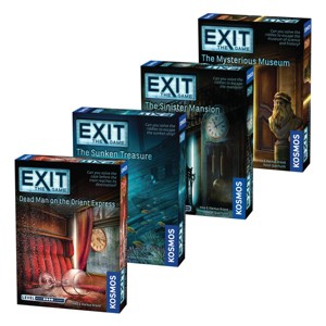 Thames & Kosmos EXIT: The Game,  Dead Man on the Orient Express, The Sinister Mansion, The Sunken Treasure, and The Mysterious Museum - 1 of 4