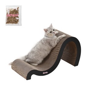 THE LICKER STORE Kona Modern Cardboard Double-Sided Wave Cat Scratcher with Catnip - 1 of 4