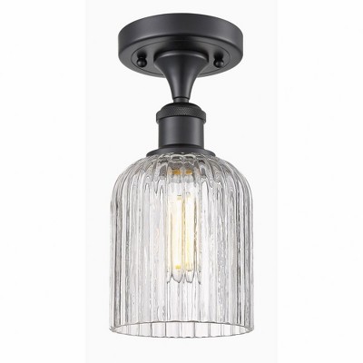 Bridal Veil - 1 Light Semi-Flush Mount In Art Deco Style-10.25 Inches Tall and 5 Inches Wide