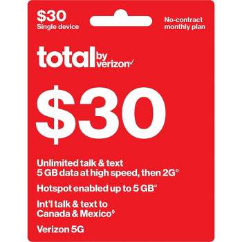 Total by Verizon No Contract Monthly Plan (Email Delivery)