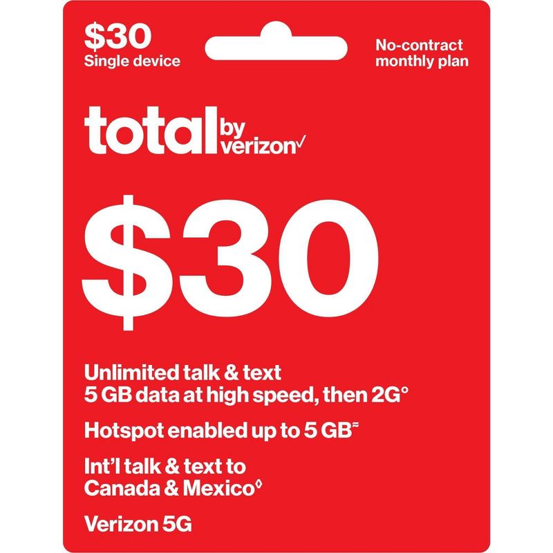 Total by Verizon No Contract Monthly Plan (Email Delivery), 1 of 5