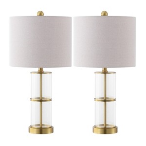 Nalla 22.5" Table Lamp (Set of 2) - TBL4621 - Clear/Brass - Safavieh - 1 of 4