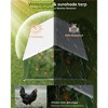 XBRIGH Large Metal Chicken Coop Run with Spire Roof – Outdoor Poultry Cage with Waterproof & UV-Resistant Cover for Chickens,Ducks in Yard or Farm Use - 4 of 4