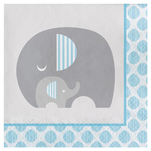 16ct Little Peanut Boy Elephant Napkins Blue Target