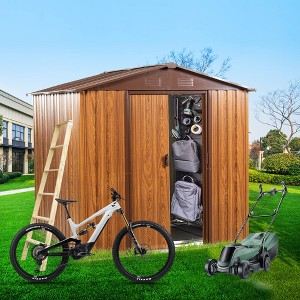 Garvee 6FT x 6FT Outdoor Metal Storage Shed with Metal Floor Base, Lockable Sliding Doors Large Garden Utility Tool Shed for Backyard Patio Lawn - 1 of 4