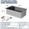 GustoWave Undermount Kitchen Sinks, 16 Gauge Stainless Steel Single Bowl Sinks for Workstation, RV, Prep Kitchen - 2 of 4