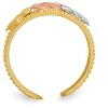 Black Bow Jewelry Tri-Color Plumeria Toe Ring in 14 Karat Gold - 2 of 4