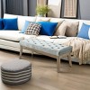 Aoibox Velvet Upholstered Tufted Entryway Bench with Solid Wood Legs, Bed Bench Ottoman with Padded Seat in Gray - 4 of 4