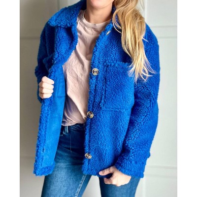 Women's Cozy Faux-shearling Fleece Jacket - Urban Daizy S : Target