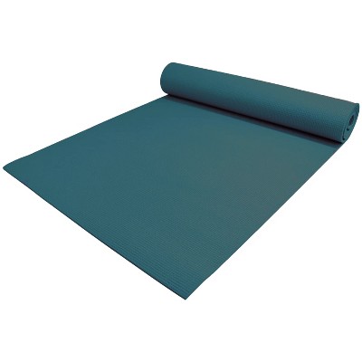 YogaAccessories Deluxe 72 Inch Long and 0.25 Inch Extra Thick High Density Double Sided Non Slip PVC Foam Pilates & Yoga Exercise Mat, Dark Teal Green