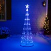 Northlight Lighted Show Cone Christmas Tree Outdoor Decoration - 6' - Blue LED - 3 of 4
