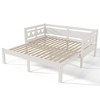 Twin Daybed, Sofa Bed With Pop Up Trundle, Slats Support, Heart-shaped Design Loveseat Chaise Lounge - 2 of 4