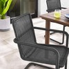 Modway Abacus Outdoor Wicker Dining Chairs Set of 2 in Slate-Wicker Patio Chairs w/Cantilever Steel Frame - 2 of 4