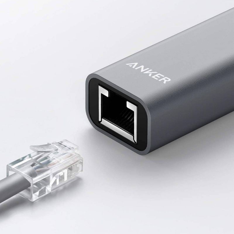 Anker USB C to Ethernet Adapter, Portable 1-Gigabit Network Hub, 3 of 9