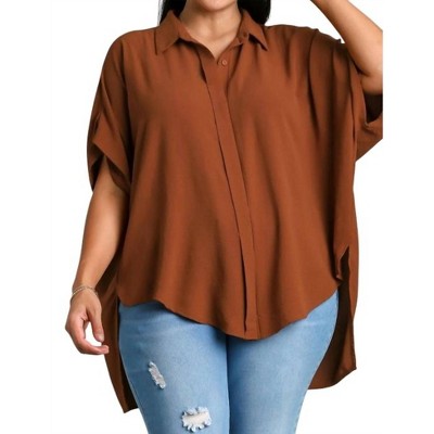 Women's Loose-fit Button-up Blouse - umgee