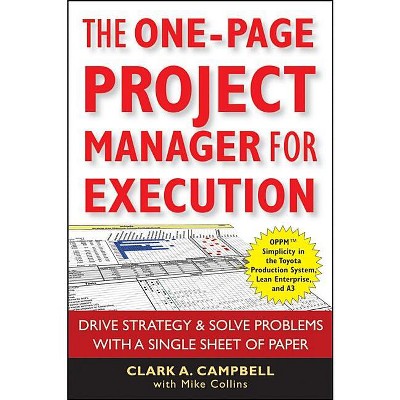The One-Page Project Manager for Execution - by  Clark A Campbell & Mike Collins (Paperback)