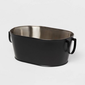 2.5gal Metal Beverage Tub Black - Threshold™ - 1 of 3
