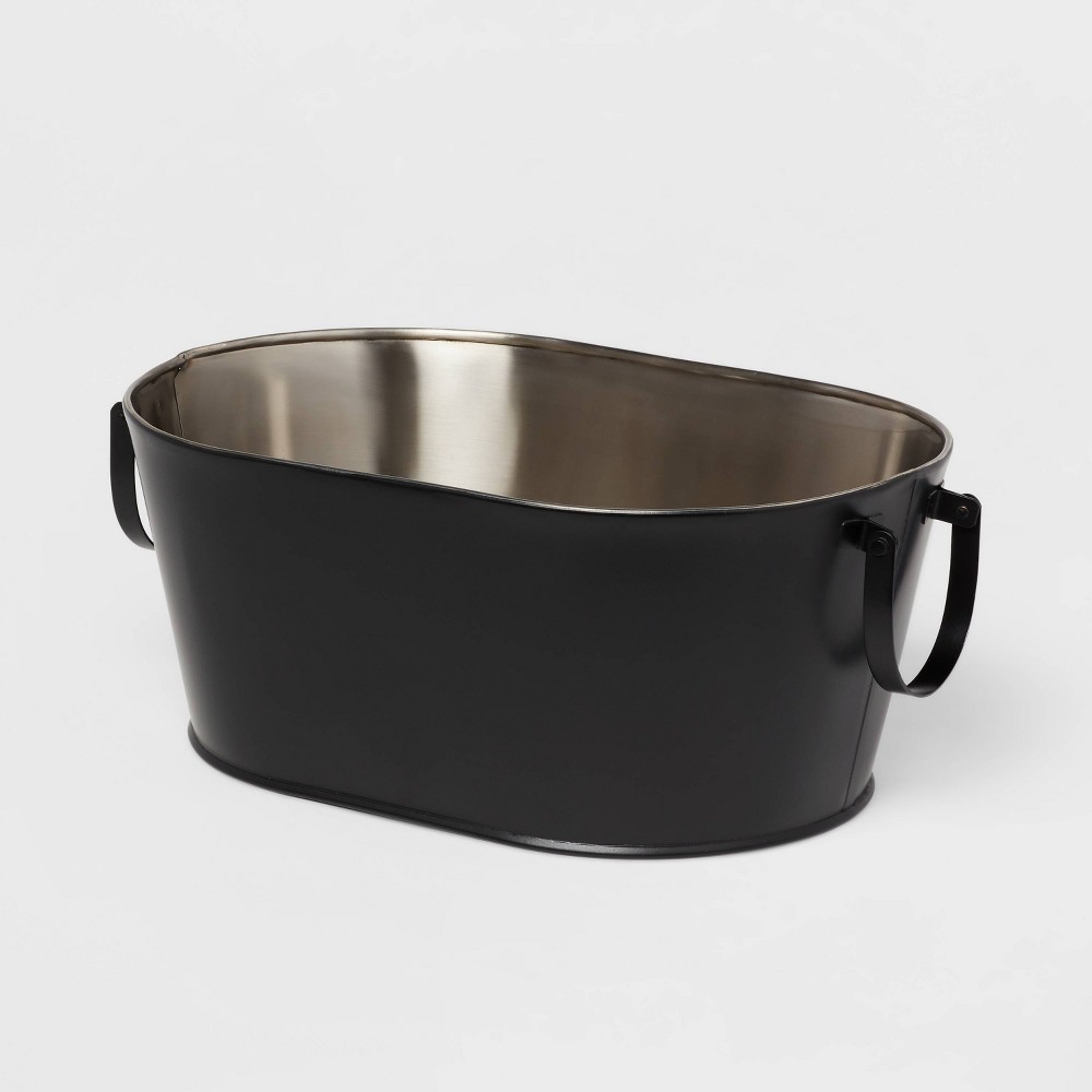 Photos - Barware 2.5gal Metal Beverage Tub Black - Threshold™
