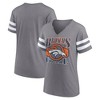 NFL Denver Broncos Women's Gray Short Sleeve Split Neck T-Shirt - 3 of 3