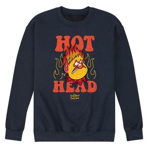 Men's - The Year Without a Santa Claus - Heat Miser Hot Head Graphic Fleece Sweatshirt - 1 of 4