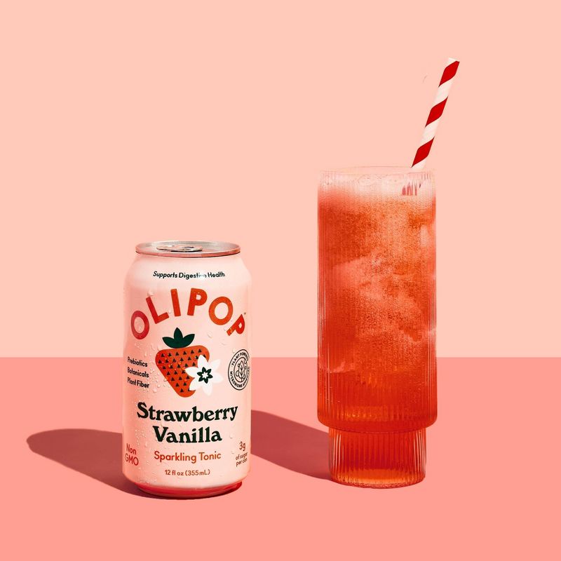 OLIPOP Strawberry Vanilla Prebiotic Soda - 12 fl oz, 2 of 16