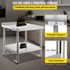 VEVOR Stainless Steel Prep Table, 30 x 24 x 35 Inch, 440lbs Load Capacity Heavy Duty Metal Worktable, Silver - 4 of 4