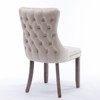 DOMETOUR Set of 2 Upholstered Wing-Back Dining Chair with Backstitching Nailhead Trim and Solid Wood Legs - 4 of 4