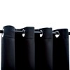 Blackout Curtains with Rings 2 pcs Black 37"x63" Fabric - 3 of 4