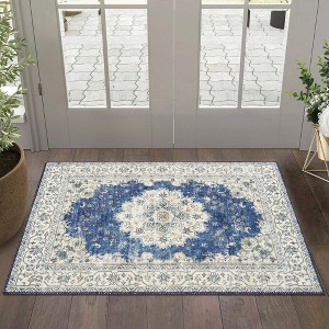 Garvee Boho Traditional Washable Area Rug, Foldable Non-Shedding Floor Mat with Low Pile Non-Slip Rubber Backing - 1 of 4