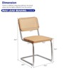 NicBex Rattan Backrest Dining Chair Set of 2 Modern Upholstered Accent Chair with Cushion Seats for Dining Room - 3 of 4